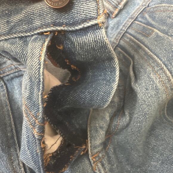 Styles To Go vintage 100% cotton high waisted pleated blue jeans size 8 - Picture 8 of 13